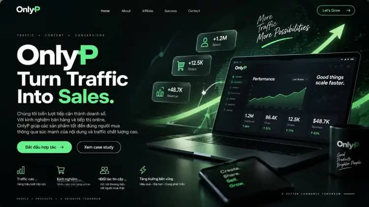 OnlyP — performance marketing visual